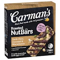 Carman's Dark Choc Macadamia Coconut Nut Bars