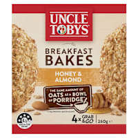 Uncle Tobys Oats Breakfast Bakes Honey & Roasted Almond