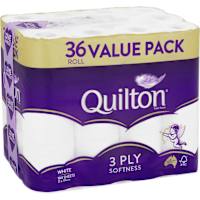Quilton White 3 Ply Toilet Tissue