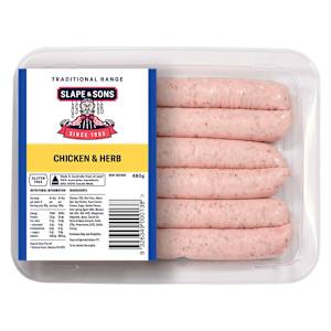 Slape & Sons Chicken & Herb Sausages