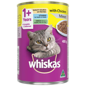 Whiskas 1+ Years Wet Cat Food Chicken Mince