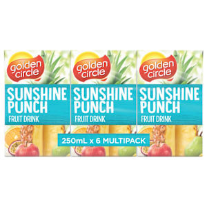 Golden Circle Sunshine Punch Fruit Drink Multipack Poppers