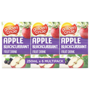 Golden Circle Apple Blackcurrant Fruit Drink Multipack Poppers