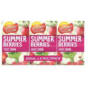 Golden Circle Summer Berries Fruit Drink Multipack Poppers