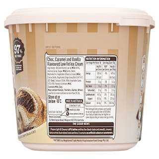 Peters Light & Creamy Choc Caramel & Vanilla Swirl Ice Cream