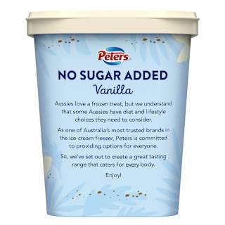 Peters Ice Cream No Added Sugar Creamy Vanilla