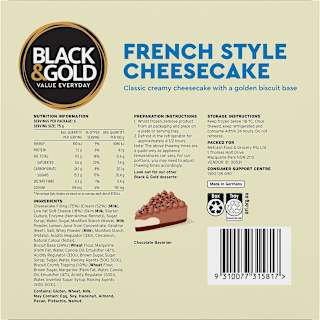 Black & Gold French Style Cheesecake