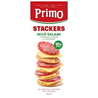 Primo Stackers Mild Salami with Crackers & Cheddar Cheese