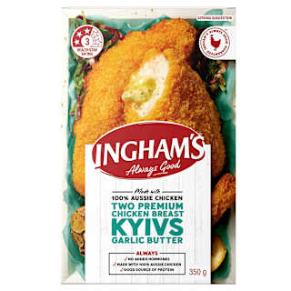 INGHAM'S Crumbed Chicken Kiev Garlic Butter
