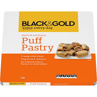Black & Gold Puff Pastry Sheets