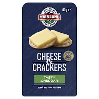 Mainland Tasty Cheddar Cheese with Water Crackers