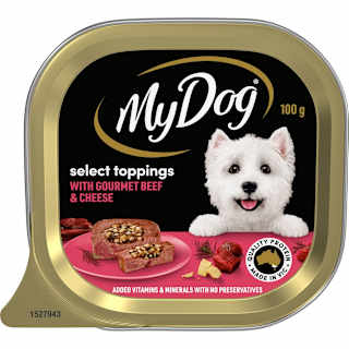 My Dog Gourmet Beef With Cheese & Toppings Wet Dog Food Tray