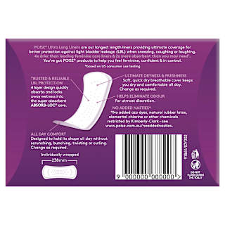 Poise Ultra Long Liners Fragrance Free