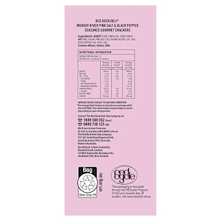 Red Rock Deli Gourmet Crackers Murray River Pink Salt & Black Pepper