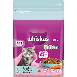 Whiskas Kitten Dry Cat Food Chicken & Tuna Flavours