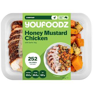 Youfoodz Honey Mustard Chicken with Garlic Veg