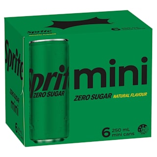 Sprite Zero Sugar Lemonade Soft Drink Multipack Cans