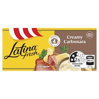 Latina Fresh Creamy Carbonara Pasta Sauce