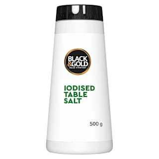 Black & Gold Iodised Table Salt
