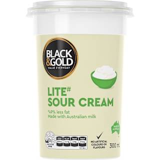 Black & Gold Lite Sour Cream