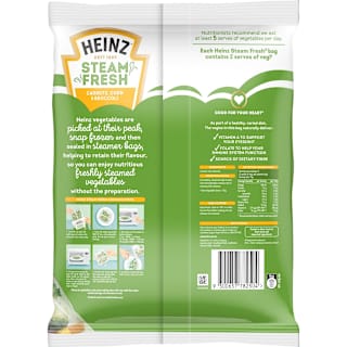 Heinz Steam Fresh Carrot Corn & Broccoli