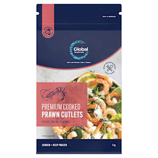 Global Seafoods Premium Cooked Prawn Cutlets