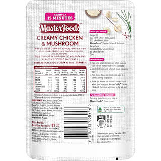 MasterFoods Ready in 15 Minutes Creamy Chicken & Mushroom Recipe Base