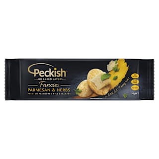 Peckish Fancies Premium Rice Crackers Parmesan & Herbs