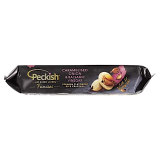 Peckish Fancies Premium Flavoured Rice Crackers Caramelised Onion & Balsamic Vinegar