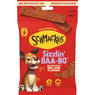 Schmackos Strapz Dog Treat BBQ Lamb