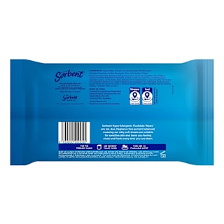 Sorbent Hypo-Allergenic Flushable Wipes