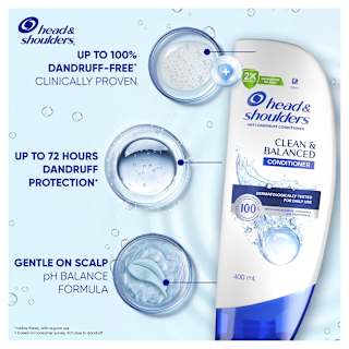 Head & Shoulders Clean & Balanced Anti Dandruff Conditioner For Clean Scalp
