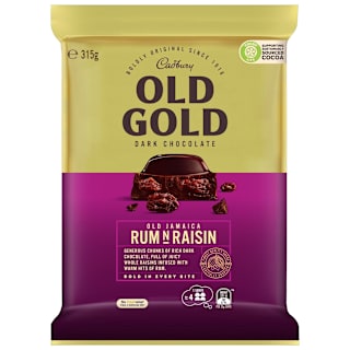 Cadbury Old Gold Dark Chocolate Old Jamaica Rum N Raisin