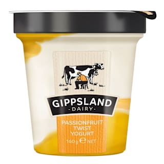 Gippsland Dairy Passionfruit Twist Yoghurt