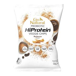 Go Natural Probiotic HiProtein Veggie Chips Barbecue Flavour