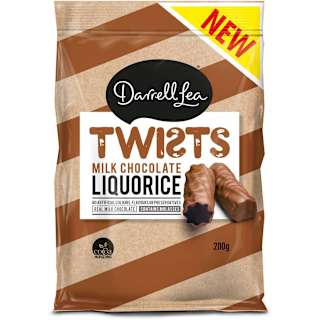 Darrell Lea Milk Chocolate Coated Original Liquorice Twists