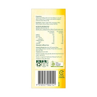 Nerada Organics Lemon & Ginger Tea Bags