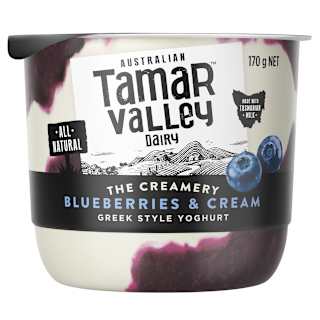 Tamar Valley Dairy Blueberries & Cream Yoghurt