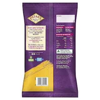 Patak's Mini Plain Ready To Eat Pappadums
