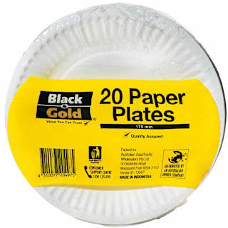 Black & Gold Paper Plates