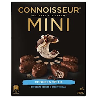 Connoisseur Gourmet Ice Cream Mini Cookies & Cream Sticks