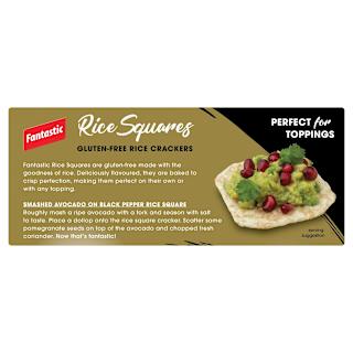 Fantastic Rice Squares Gluten-Free Rice Crackers Black Pepper