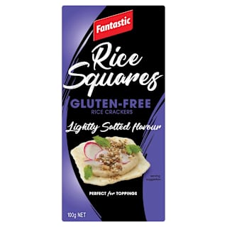 Fantastic Rice Squares Gluten-Free Rice Crackers Lightly Salted
