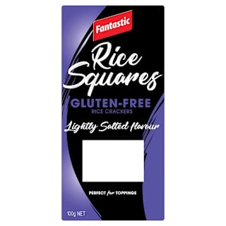 Fantastic Rice Squares Gluten-Free Rice Crackers Lightly Salted