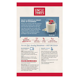 Uncle Tobys Oats Quick Sachets Breakfast Cereal Creamy Vanilla