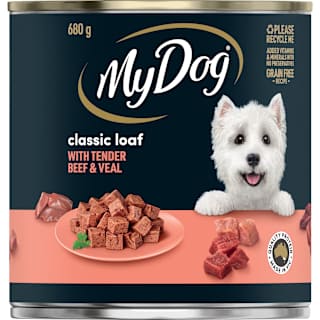 My Dog Beef And Veal Loaf Classics Wet Dog Food Can