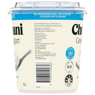 Chobani Greek Yoghurt Natural Light