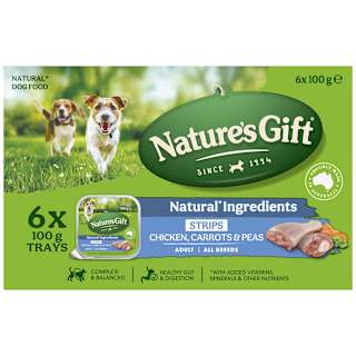 Nature's Gift Adult All Breeds Wet Dog Food Strips Chicken With Carrots & Peas