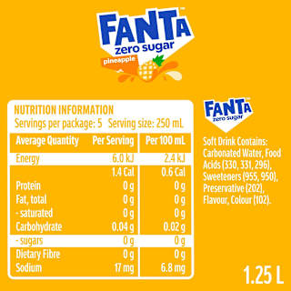 Fanta Pineapple Zero Sugar 