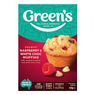 Green's Muffin Mix Raspberry White Choc